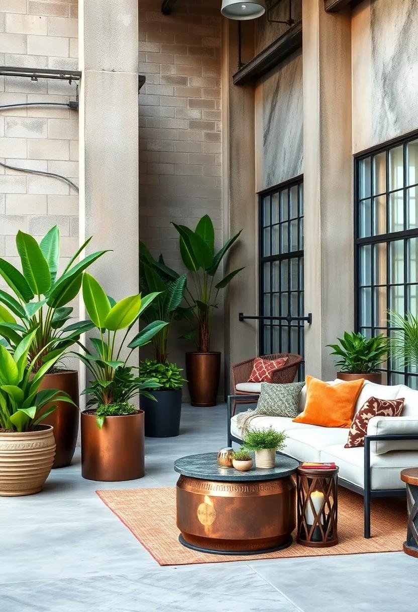 Vintage Factory Overhaul: Admire ⁣a restored factory's transformation,⁣ where large metal planters soften hard surfaces ⁤and invite nature⁣ indoors
