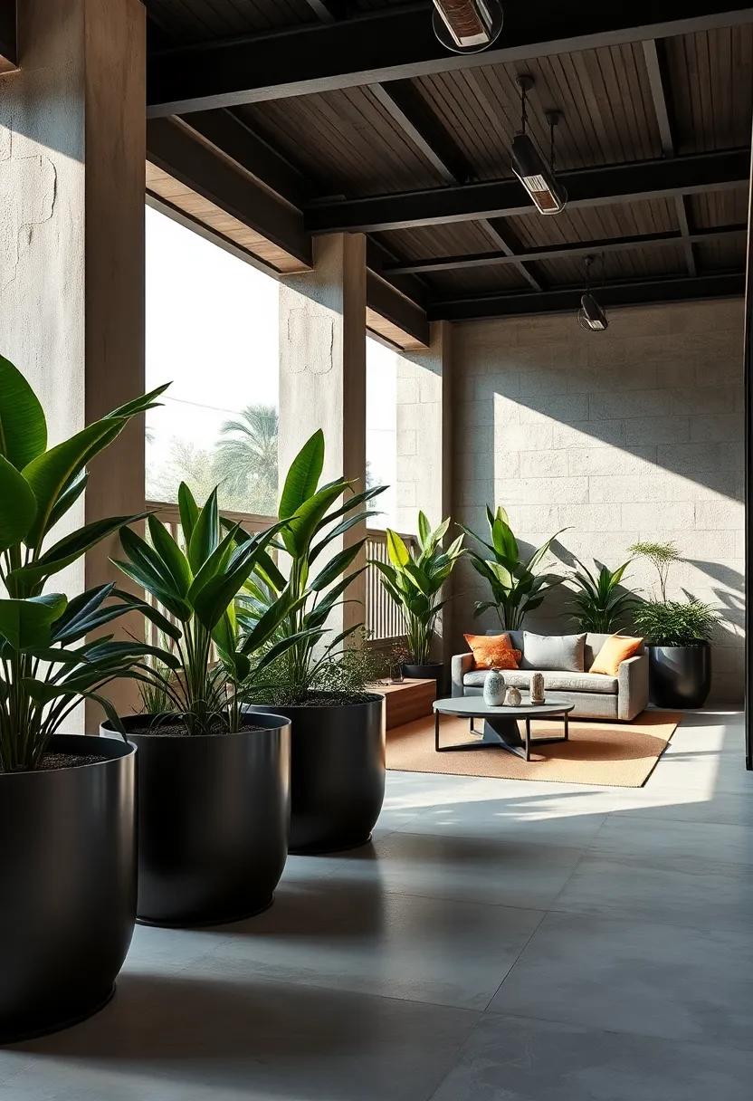 Sculptural ⁢Landscapes: Appreciate ​installations where ⁣oversized ⁤metal ⁣planters serve as ⁢sculptural ⁢statements, blending nature ​with ⁢visual intrigue