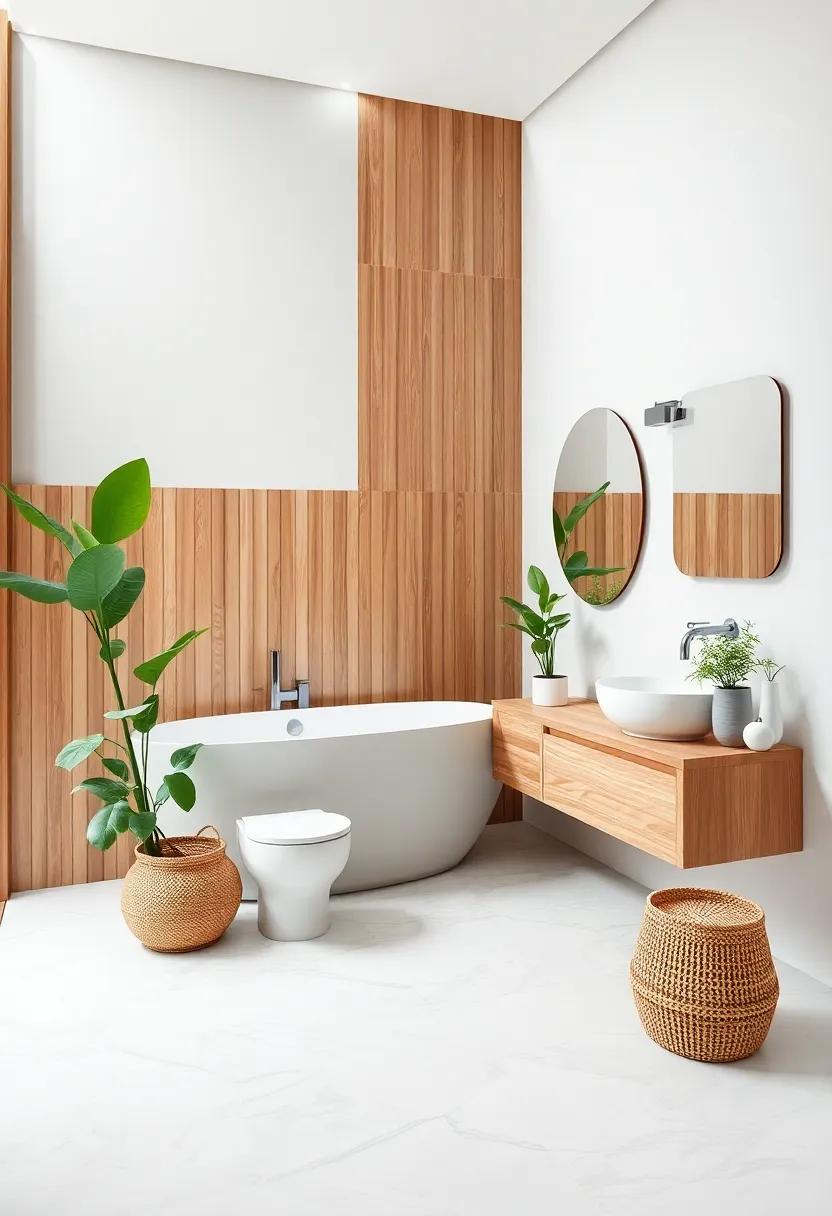 Incorporating Nature ⁢with ‍Indoor Plants in Japandi⁤ Bathroom⁤ Designs