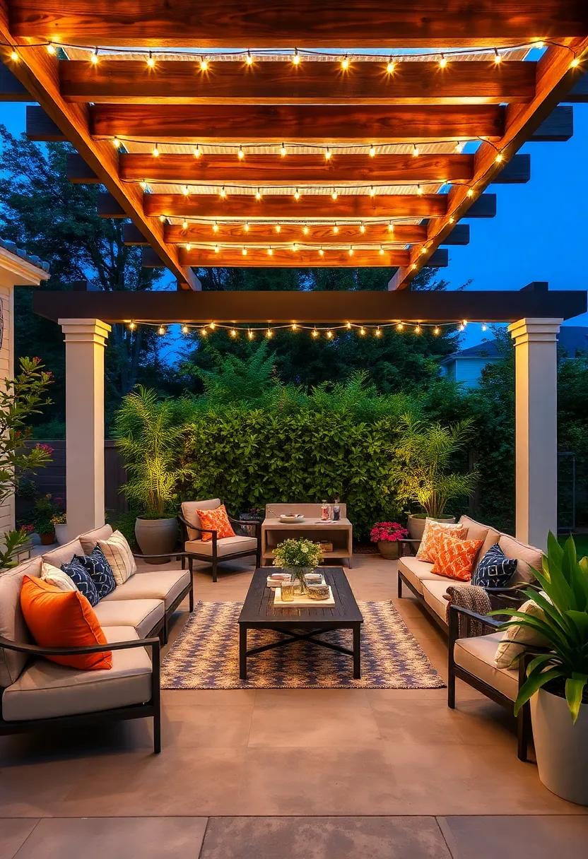 Pergola perfection: Wrap a Pergola with Soft Twinkling Lights for a Dreamy Evening Oasis