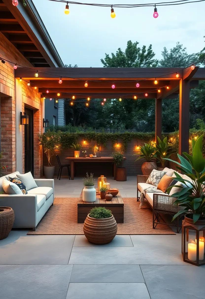Bohemian Bliss: Use Colorful String Lights to Infuse a Vibrant and Playful Spirit into Your Patio