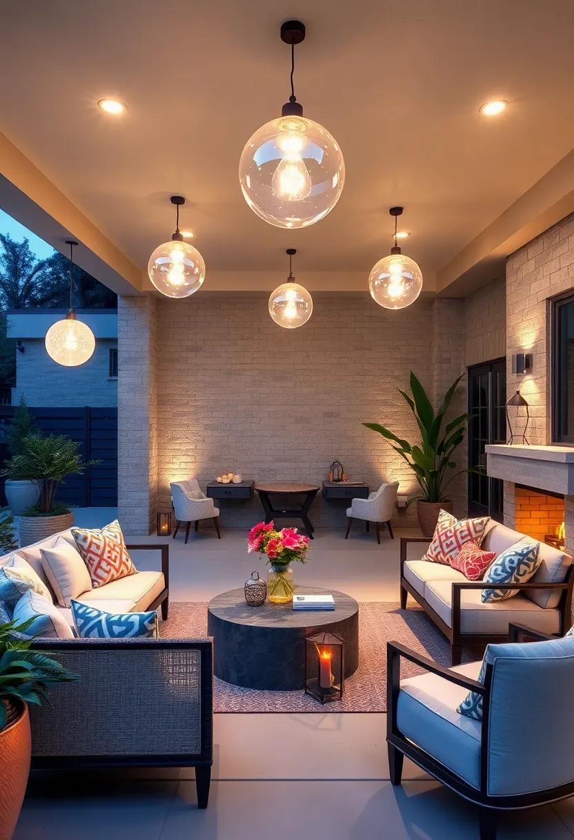 Glass Globe Drama: Install Oversized Glass Orb Lights for a Modern Twist on Traditional Lanterns