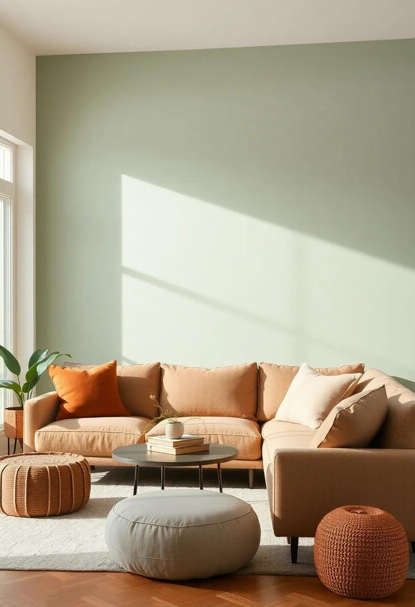Sage Green and Rust: Embrace nature with the calming vibes of sage‌ green paired with the warmth of rust for a cozy, inviting atmosphere
