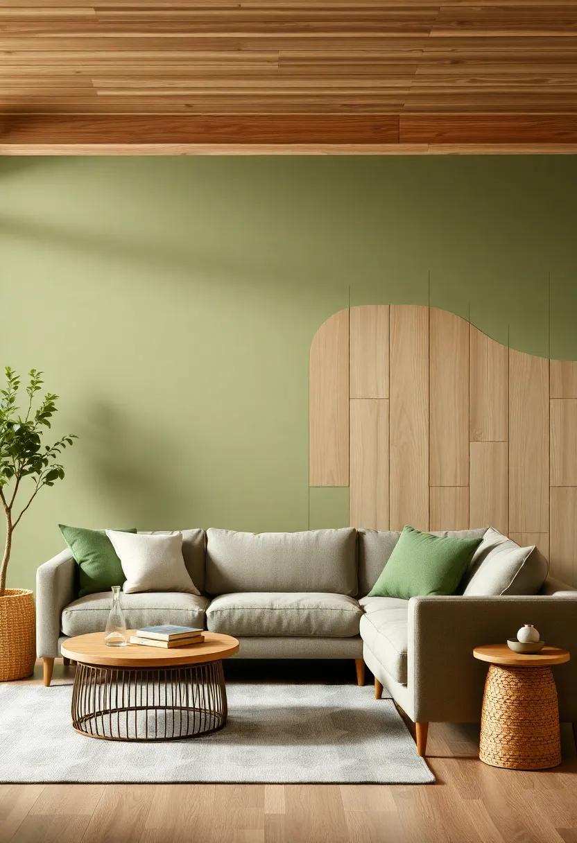 Olive​ Green⁢ and ‍Natural Wood: Embody rustic charm ‌by marrying olive green with natural wood ‌tones, creating⁤ harmony⁢ and connection with nature