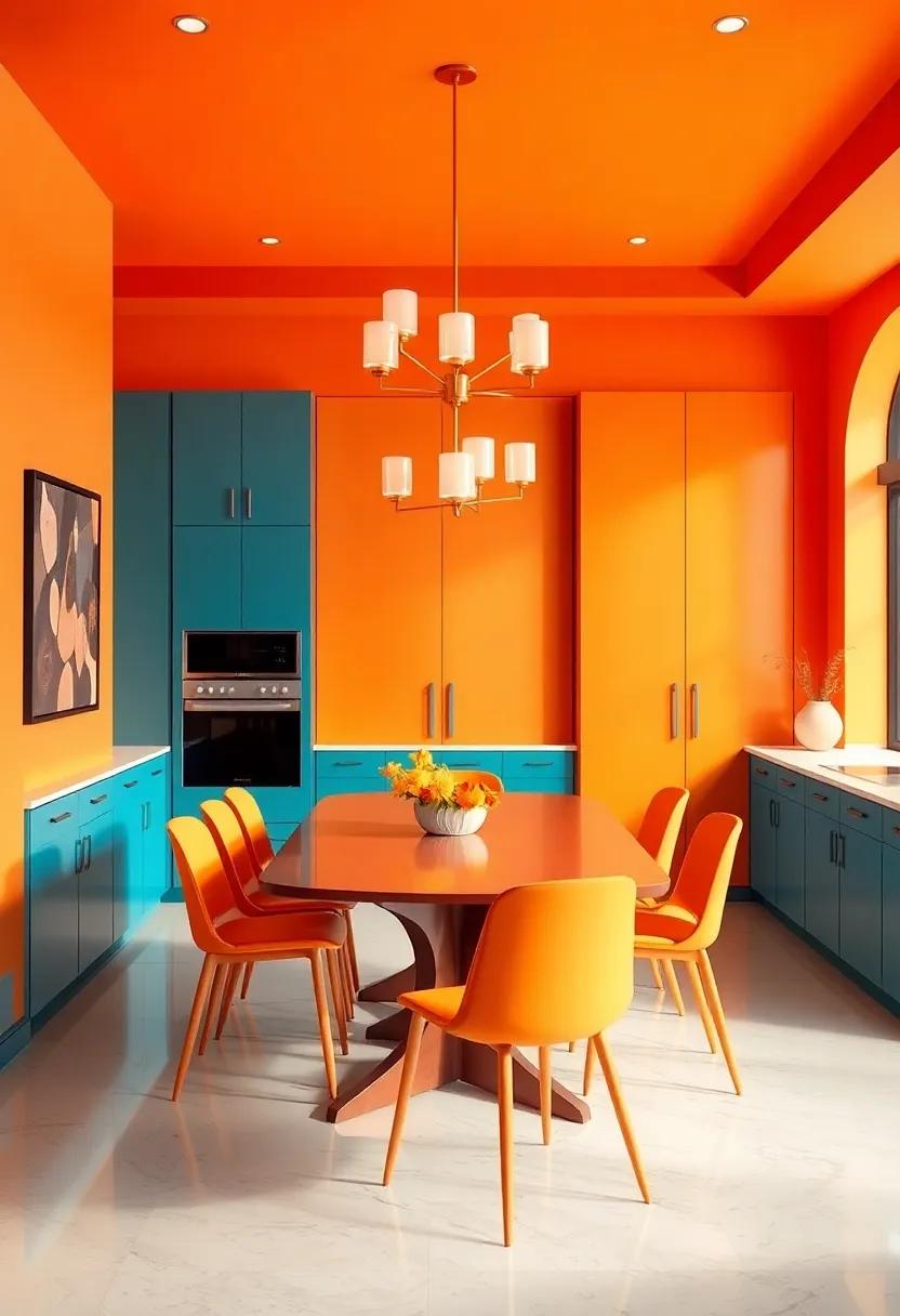 Bold ⁣and⁢ Bright: Embrace a ⁤dining area that showcases⁤ vibrant-colored cabinetry,​ infusing ⁣the space with energy and personality, perfect for ‍the⁣ modern family