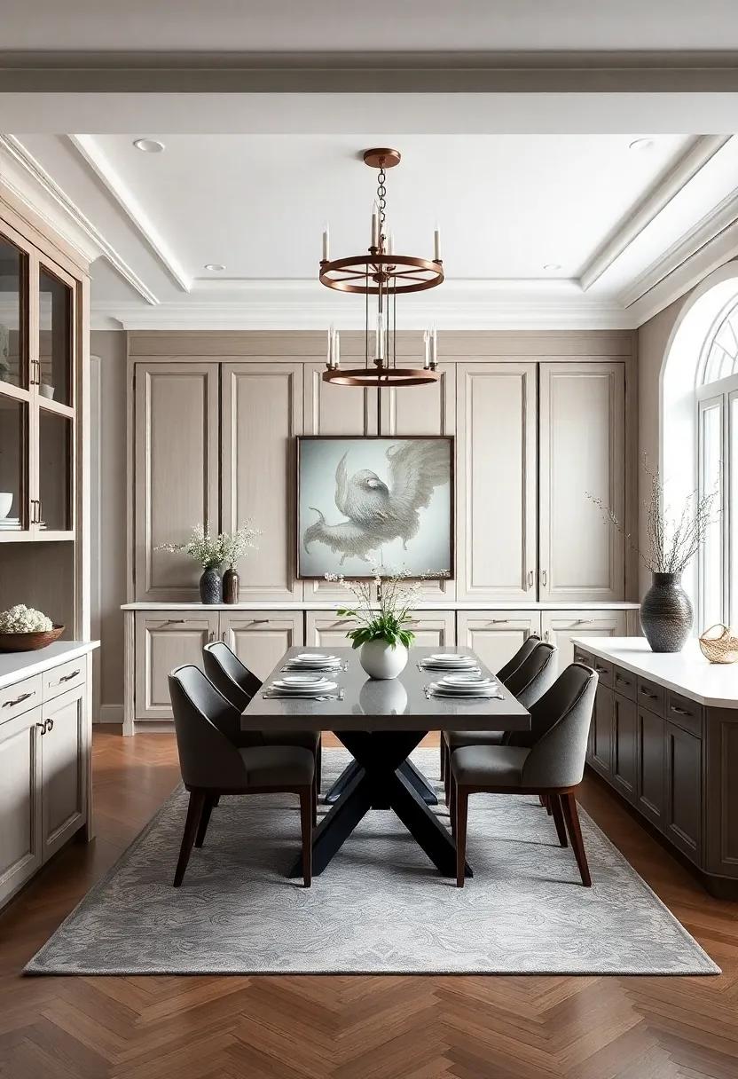 Tailored Details: unearth a dining area that has​ customized cabinetry ⁢designed with tailored details, reflecting the ‍homeowner’s unique style ⁣and personality