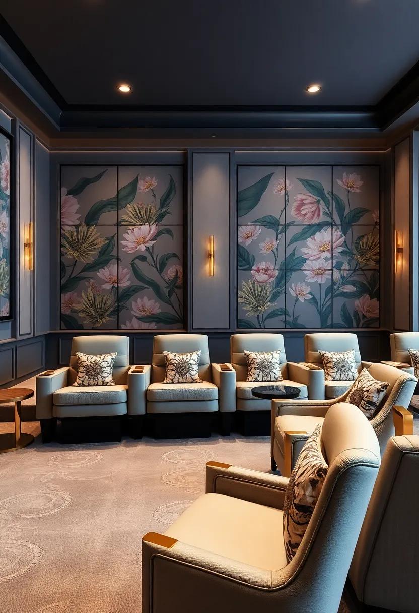 Glamorous⁤ Garden: Incorporating botanical prints with metallic gold accents on chairs creates a lush, whimsical atmosphere