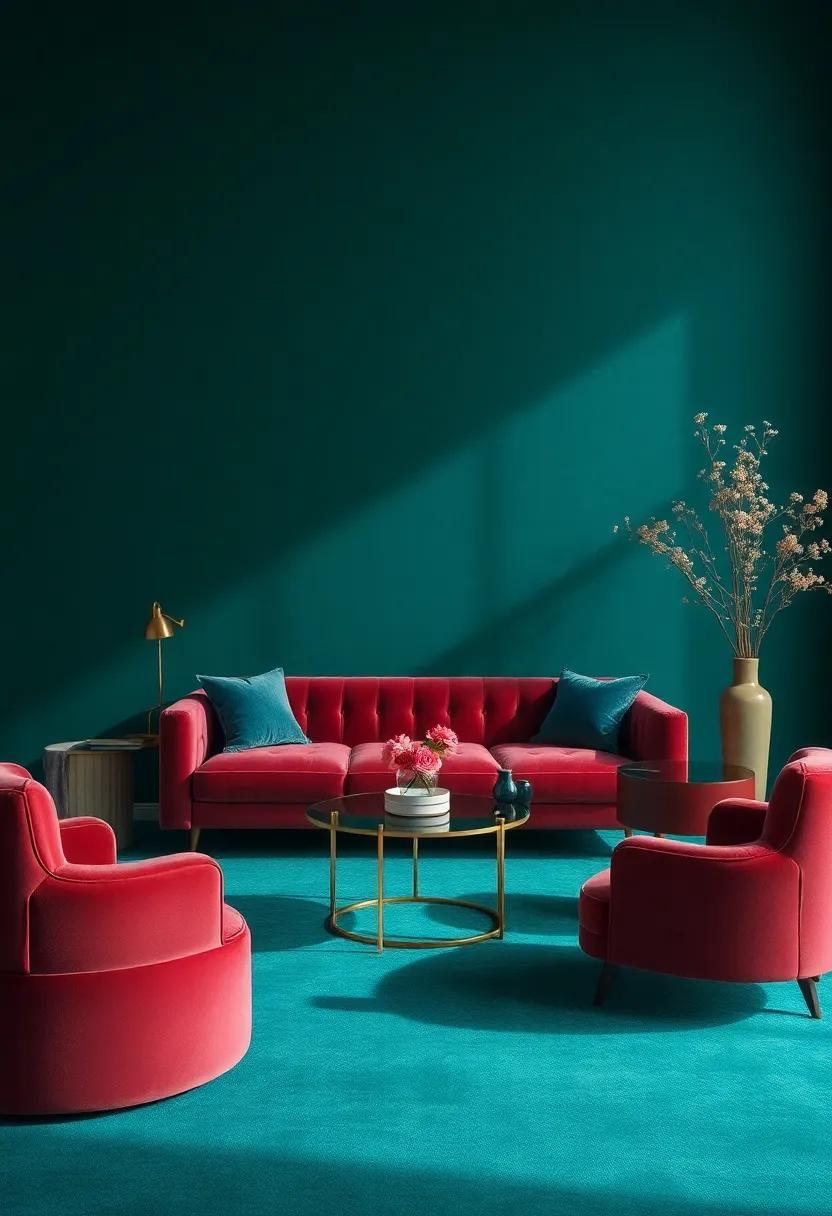 Artful ⁤Arrangements:⁤ Velvet Furniture Featuring Unique Designs