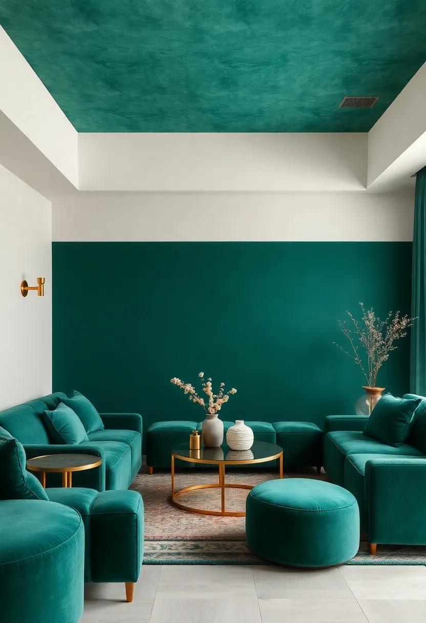 Discover​ the Warmth of Deep⁣ Emerald Hues in Living Spaces