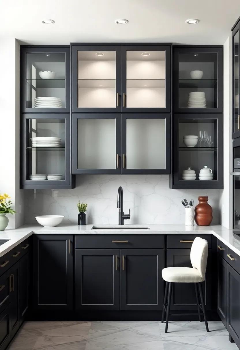 Monochromatic Palettes: Opt for a​ monochromatic‌ color scheme ‍with your⁣ glass-front⁢ cabinets for ‌a sophisticated ⁤look, allowing you to play with various shades and ​textures‍ without overwhelming the design