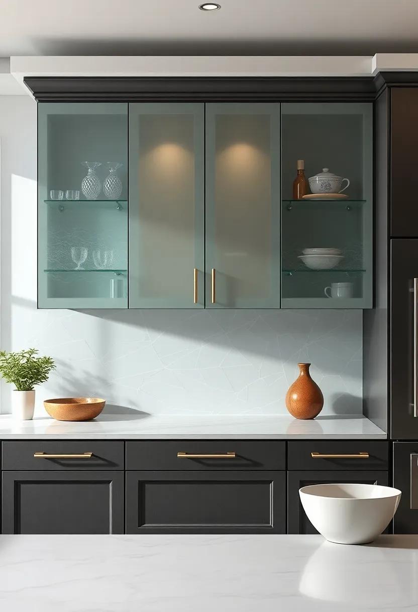 Textured Glass:​ Use frosted or etched glass-front ⁤cabinets for a‌ unique ⁤twist that offers a bit⁤ of privacy while still⁣ displaying your favorite items ​in an elegant manner