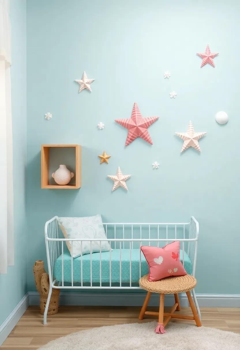 Creating a Stunning Feature Wall with Seashells and Coral Decorations