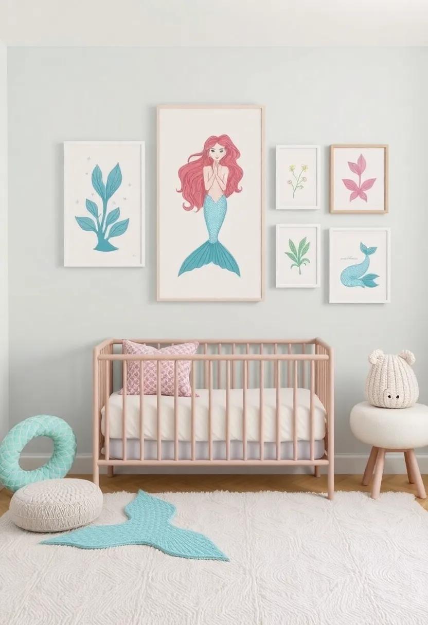Creating a Themed Gallery Wall with Mermaid artwork and Photographs