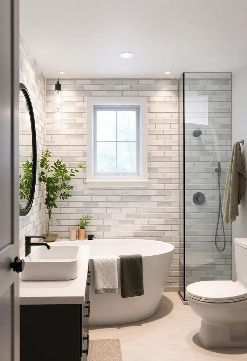 Layered⁣ Lighting: Explore the⁣ effects of thoughtful layered‌ lighting ‍that accentuates ⁤subway tile designs, enhancing⁤ the bathroom's‌ overall atmosphere