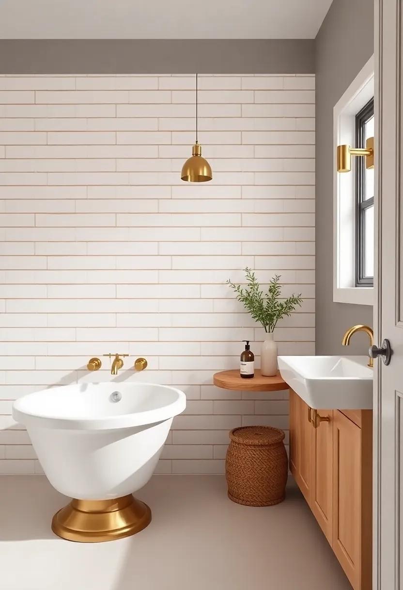 Warm Metallic Accents: Discover how gold or brass fixtures offer beautiful contrast against classic subway⁤ tiles, ‌infusing the‌ room with ⁣warmth and ⁣elegance