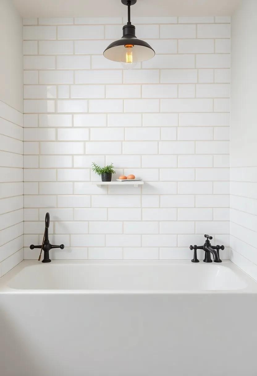 Vintage Fixtures:⁤ Highlight the impact‌ of vintage-inspired⁣ faucets and lighting against a backdrop of traditional subway tiles ⁢for a nostalgic yet‍ modern appeal