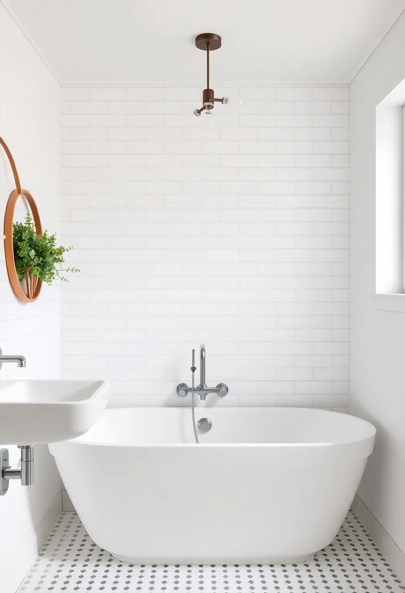 Subtle⁤ Color Pops: Discover the trend‌ of adding colored grout‍ to white subway‍ tiles for a playful twist that​ adds personality to‌ any farmhouse bathroom