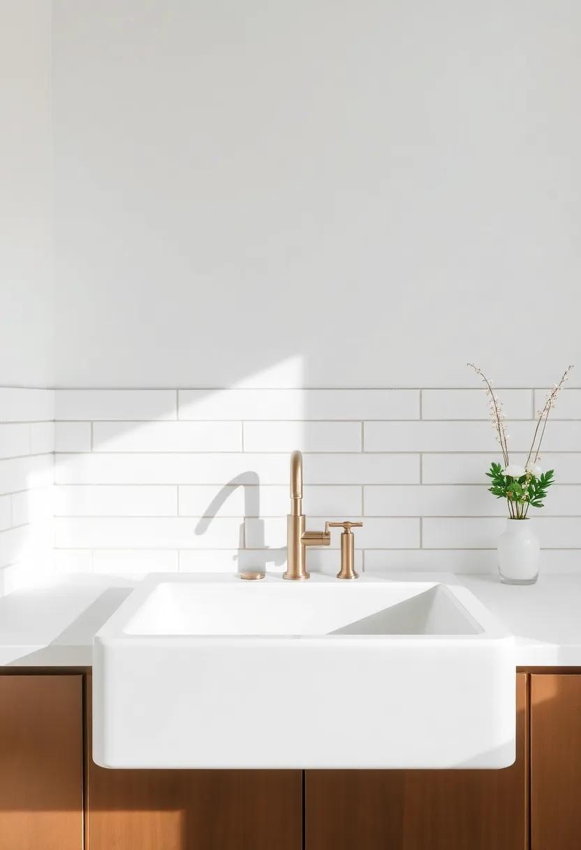 Farmhouse Sinks: Focus on the‍ harmony between‌ farmhouse‌ sinks and grid-patterned subway tiles, creating a warm and welcoming focal point in the room