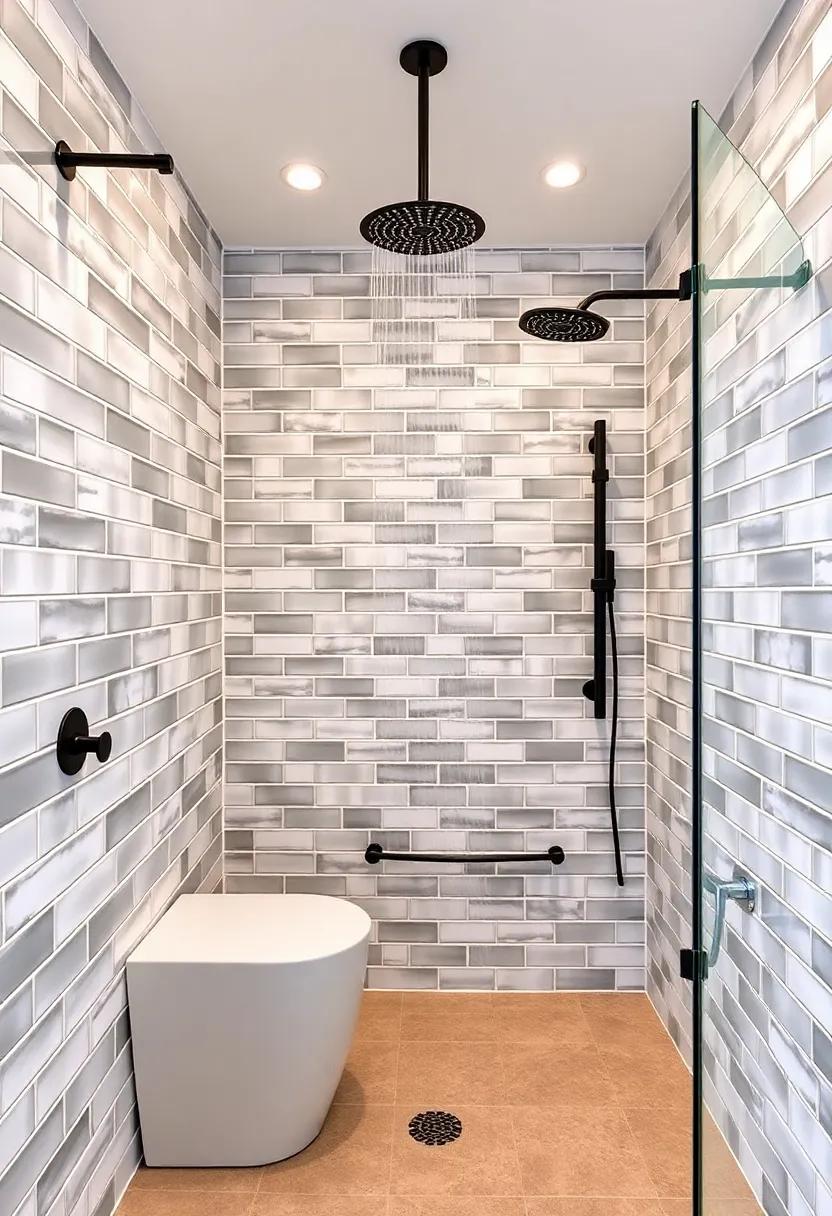 Luxurious Shower Experiences: Investigate the integration of subway​ tiles in walk-in showers featuring rain showerheads, offering ⁣a spa-like experience at home
