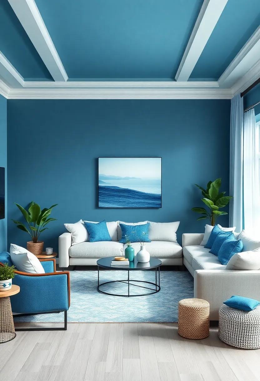Embrace the Oceanic Palette: Start with shades of deep navy, soft teal, and crisp white to evoke the calming vibes of the sea