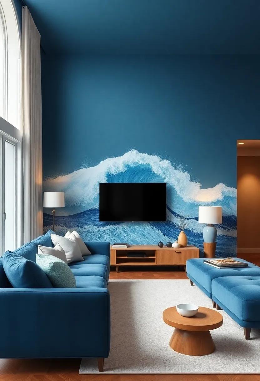 Ocean Wave Wallpaper:⁣ Consider an‌ accent wall with wallpaper that features ocean waves or beach scenes for an immersive coastal experience