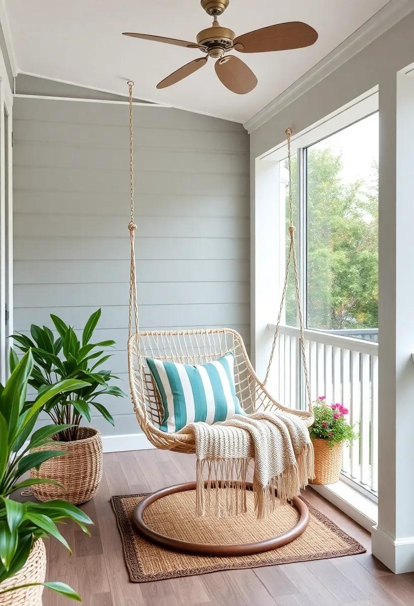 Hammock or Swing Chair: Create‌ a relaxing nook with a cozy swing or hammock for leisurely afternoons