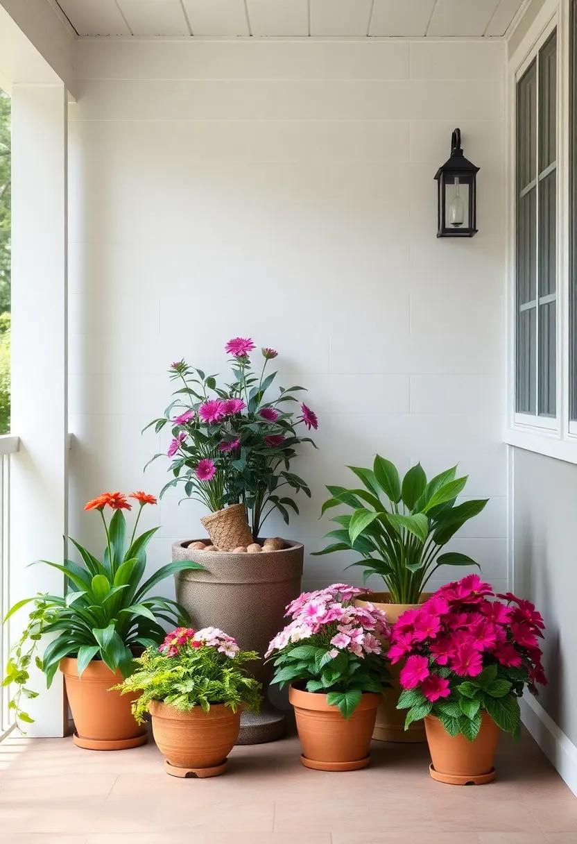 Potted Plants: Choose a mix of vibrant flowers and lush greens to bring life and color⁢ to your space