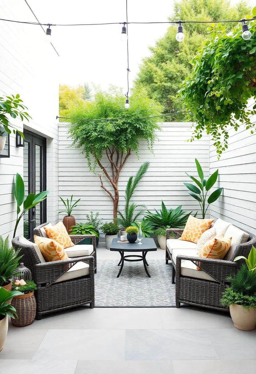 Incorporating Lush Greenery for a Vibrant ⁢Outdoor Atmosphere