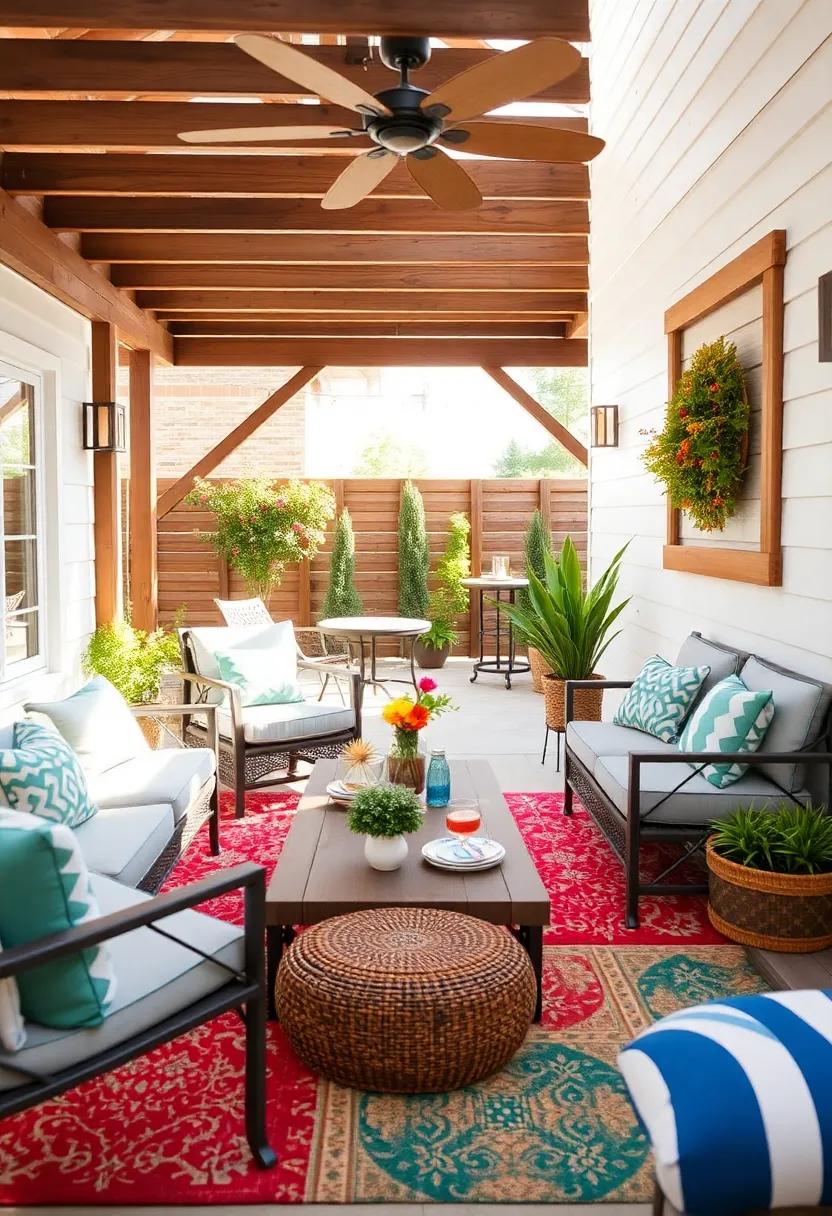 Setting the Scene with Colorful ‍Outdoor rugs and Accessories