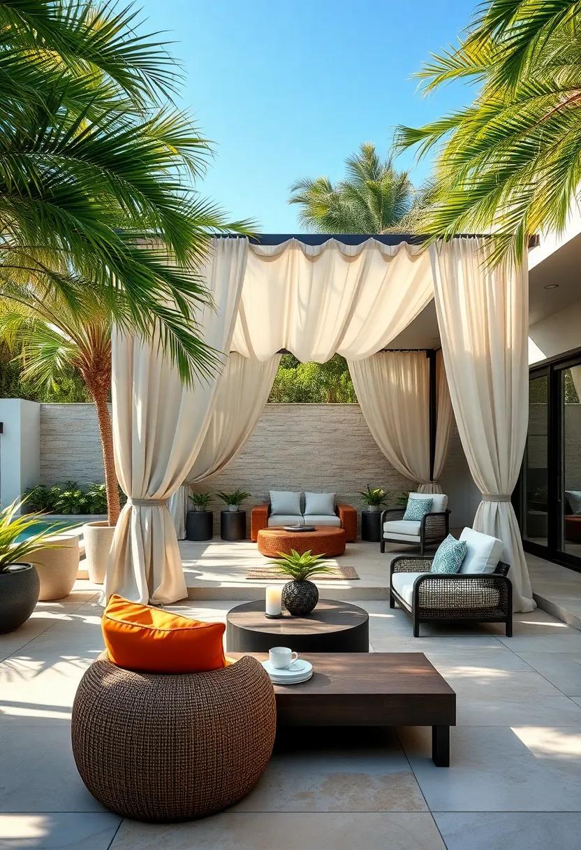 Add ‌a cabana with sheer drapes⁢ that flutter in the wind for a luxurious ⁣escape