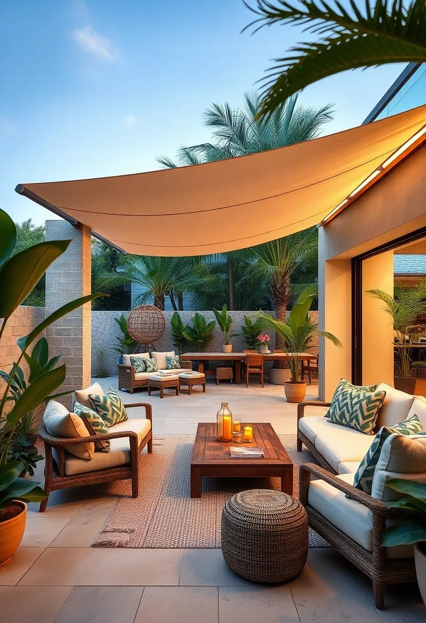 Install a retractable awning ​to provide shade without compromising on style