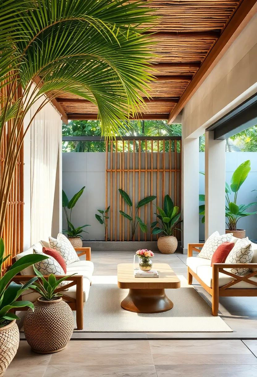 Use bamboo fencing for a natural,⁣ eco-friendly element‌ that ​enhances privacy and design