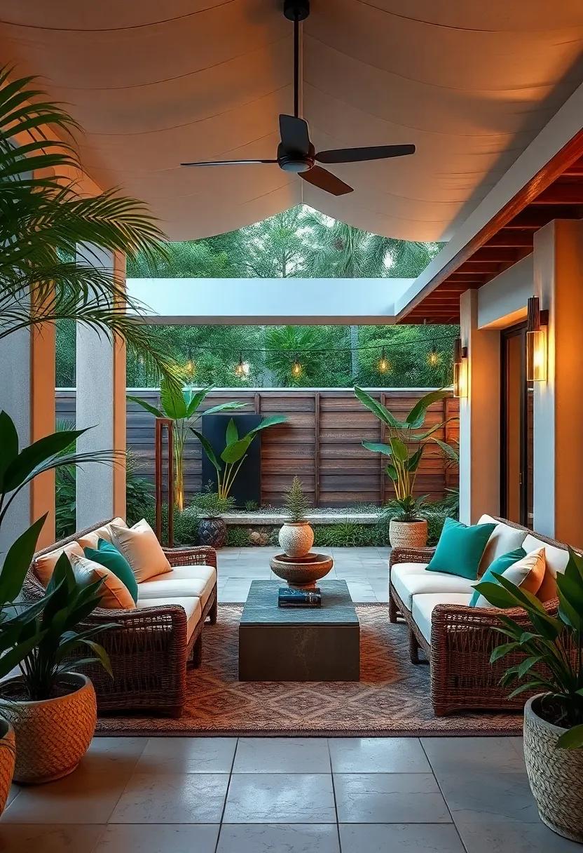 Use playful garden sculptures⁤ or wind chimes that⁢ reflect the cheerful spirit of‍ a tropical ‌paradise