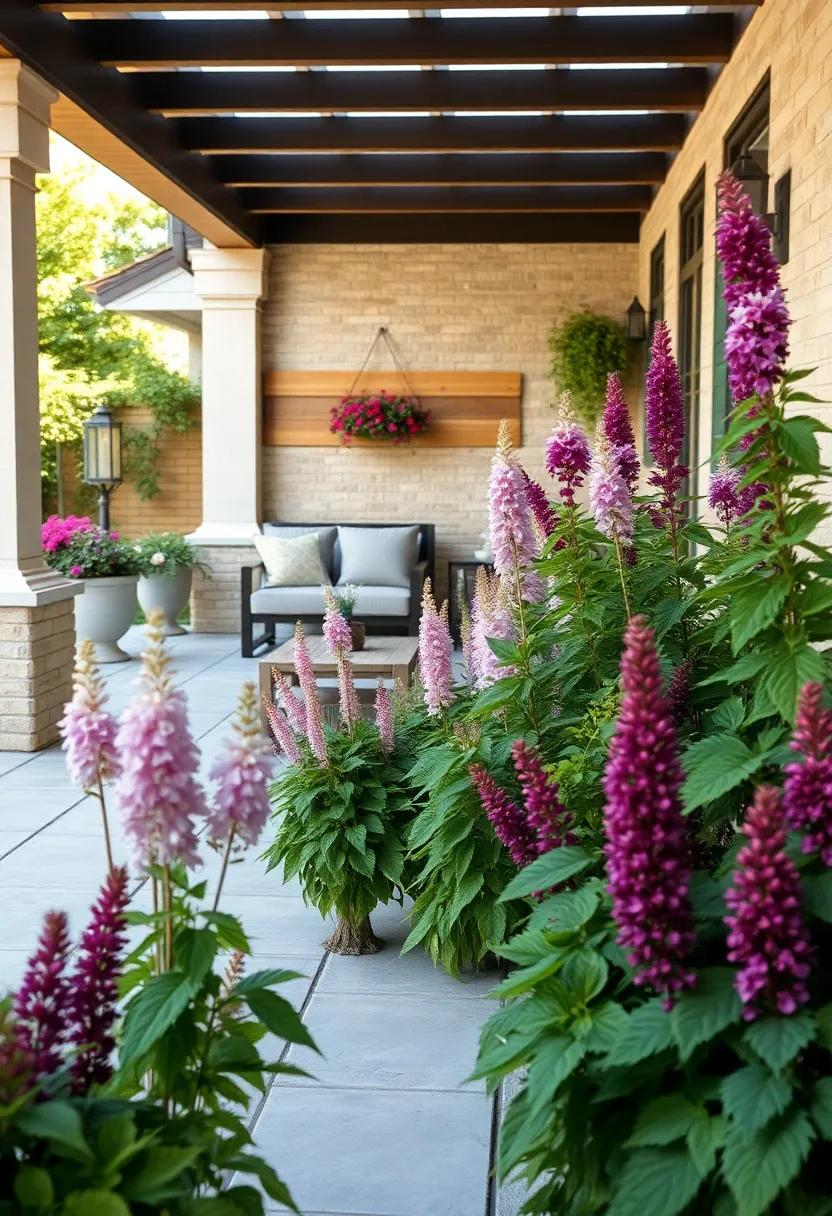 Astilbe (Astilbe ⁤spp.) - With feathery​ plumes and lush foliage, astilbe thrives in partial shade, offering a beautiful burst of color ⁢to shadier areas