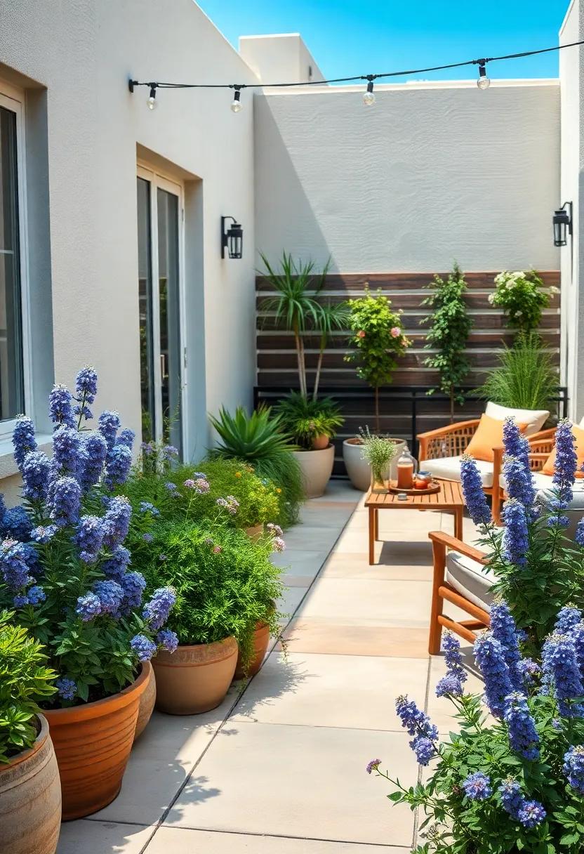 Catmint (Nepeta) ⁢- This drought-resistant plant boasts soft, grey-green foliage and spikes of lavender-blue flowers that attract bees and butterflies
