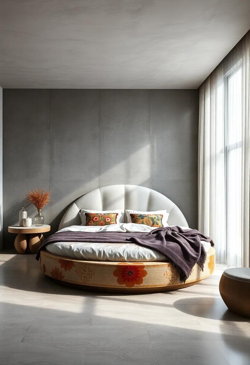 Coastal Retreat: Drift away to a‌ seaside escape with a round bed crafted from natural fibers and soft, airy⁣ linens, evoking the tranquil atmosphere of a beachy getaway