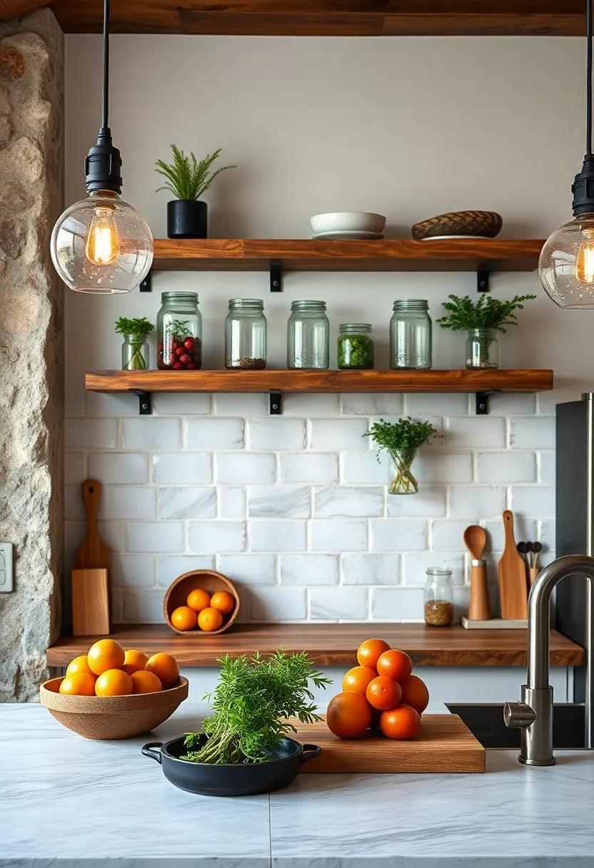 Mason Jar Magic: Add charm by incorporating floating shelves designed to hold mason jars filled with ingredients or herbs,bringing a touch of⁤ farmhouse to your⁤ kitchen