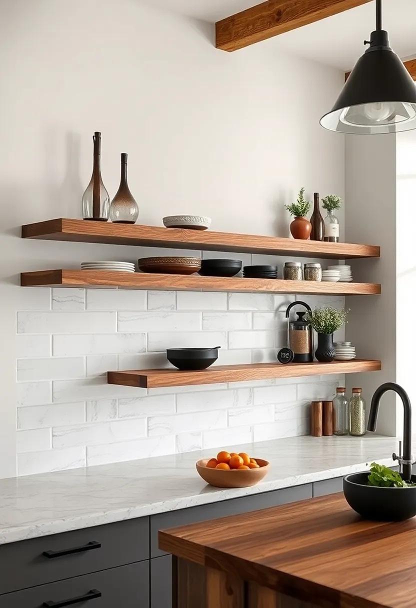 Textured Finishes: ​Explore floating ⁢shelves with textured wood finishes,⁣ such as⁢ distressed or weathered surfaces, to ⁤bring depth and richness to your culinary design