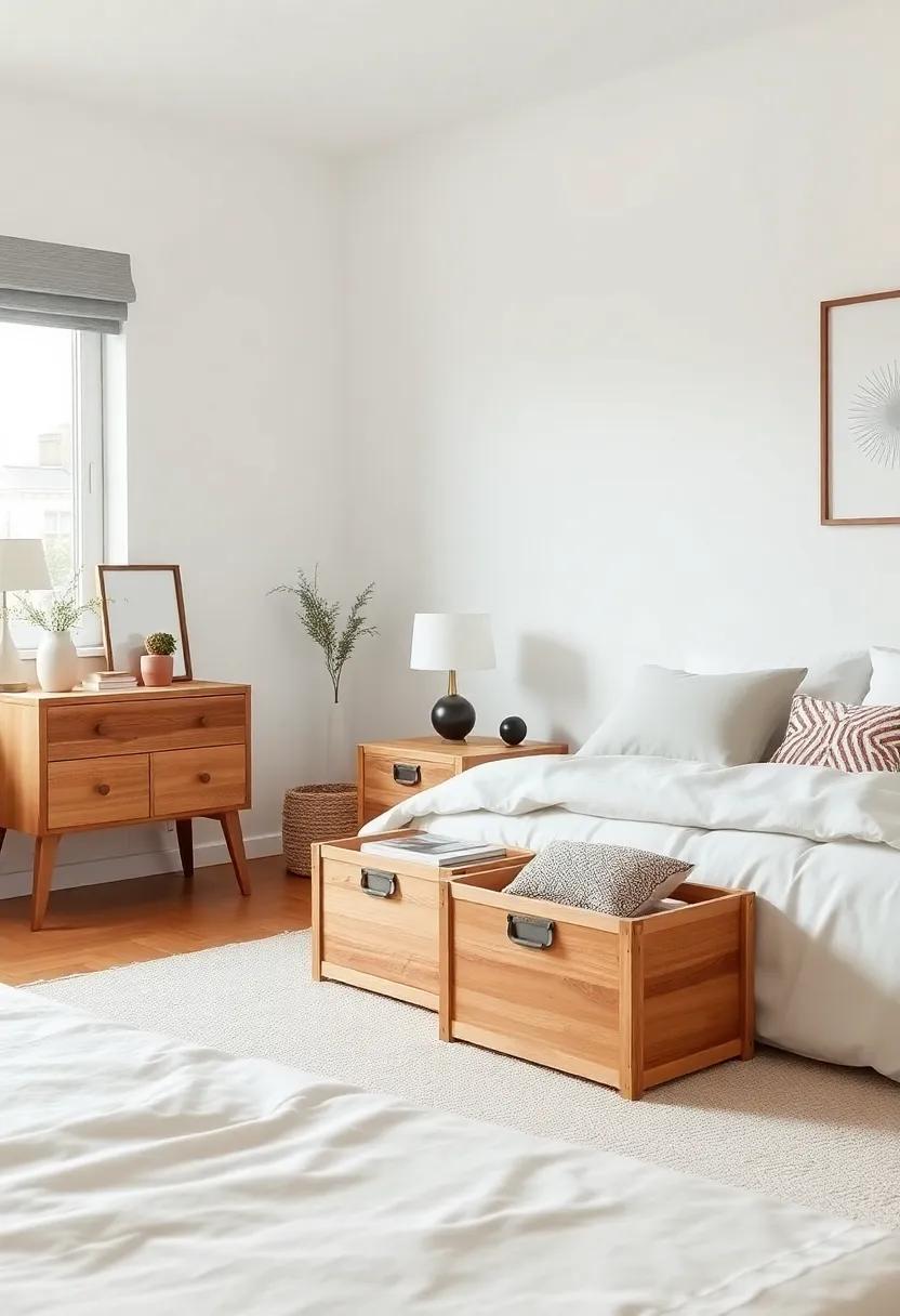 Organizing Boxes: Incorporate beautiful storage boxes to keep your essentials organized and the room looking neat and stylish