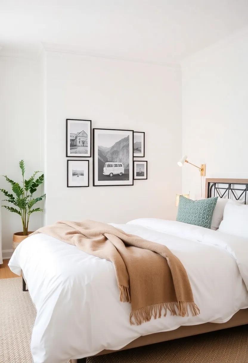 Personalized Art: Curate a small gallery wall of personal art or photographs to make your sanctuary uniquely yours