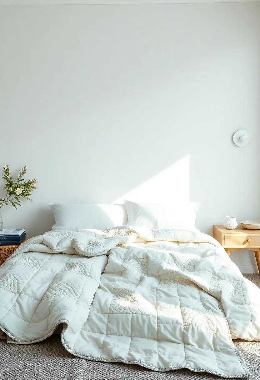 Soft Quilts: Display a beautifully stitched quilt at the end of the bed for an extra layer of warmth and a touch of nostalgia