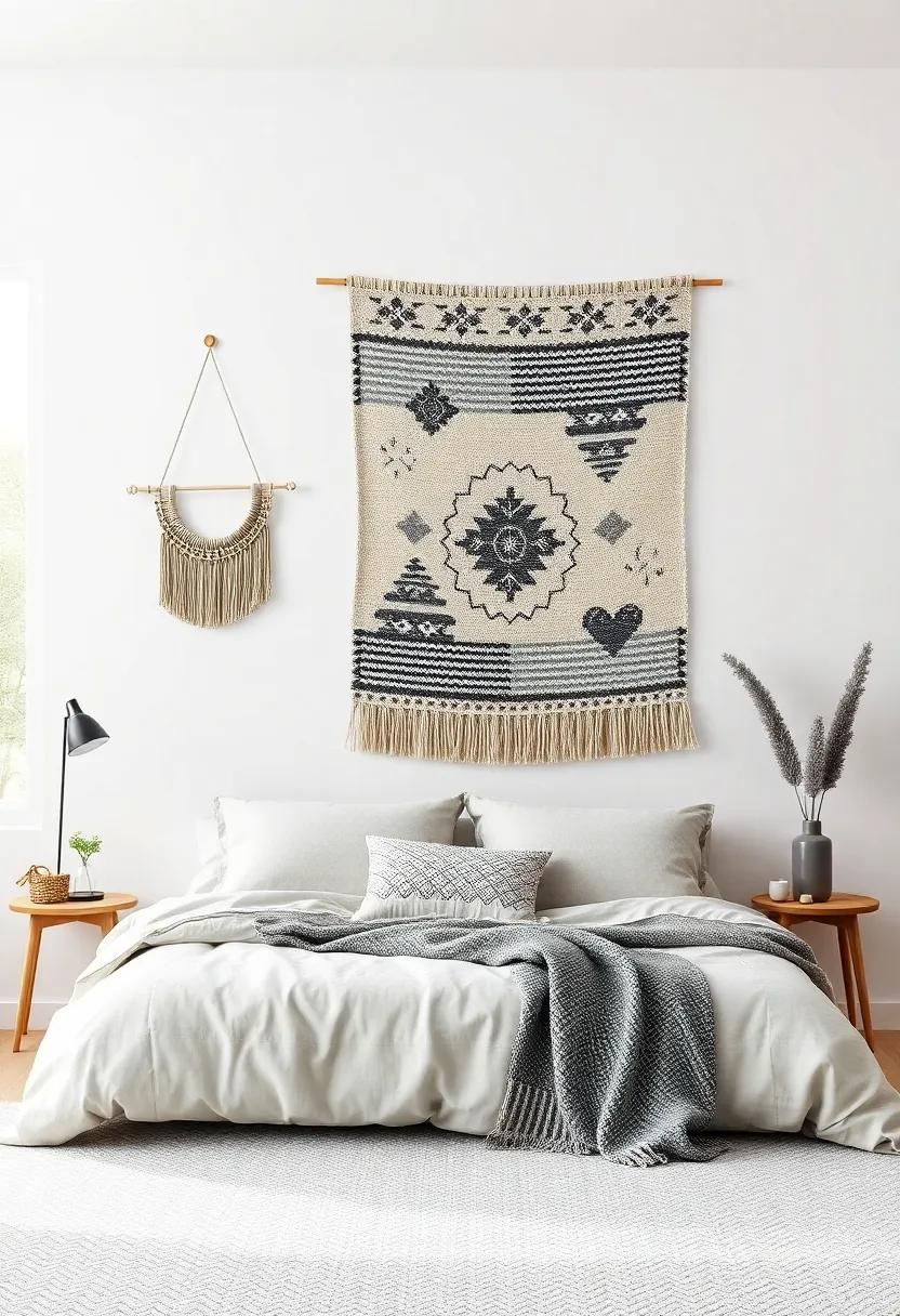 Textured Wall hangings: Add character and warmth with textile wall hangings or tapestries that reflect Scandinavian craftsmanship