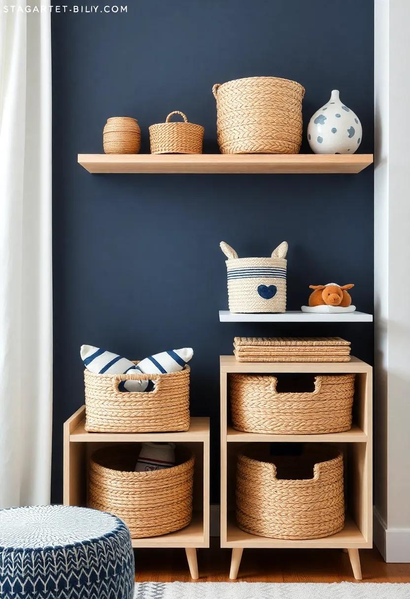 Functional Storage ⁤Solutions: Opt ⁣for ‌stylish storage ‌options like woven baskets or floating shelves‍ to keep toys organized⁢ while enhancing ⁢the‌ room’s decor