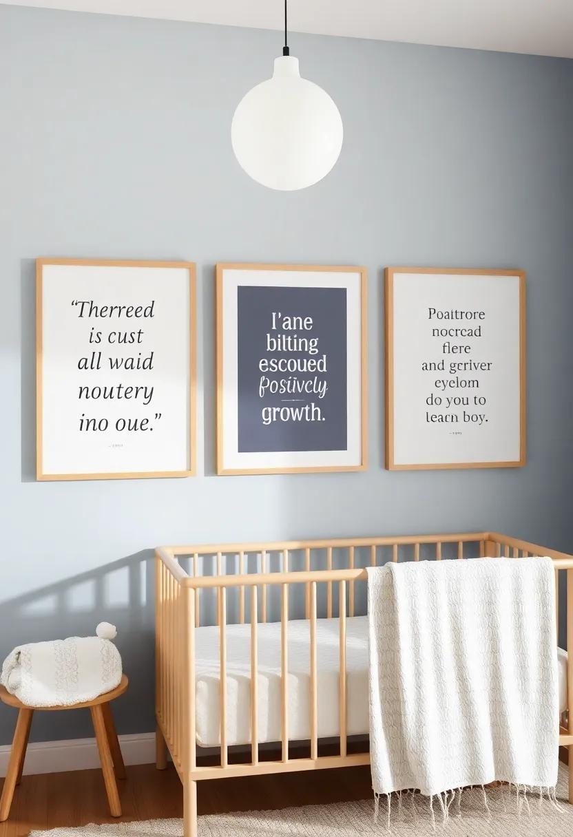Inspirational Quotes: Frame and display uplifting quotes ⁣that encourage positivity ⁣and ‍growth, ⁤adding ⁣a personal ‌touch ‌to the nursery space