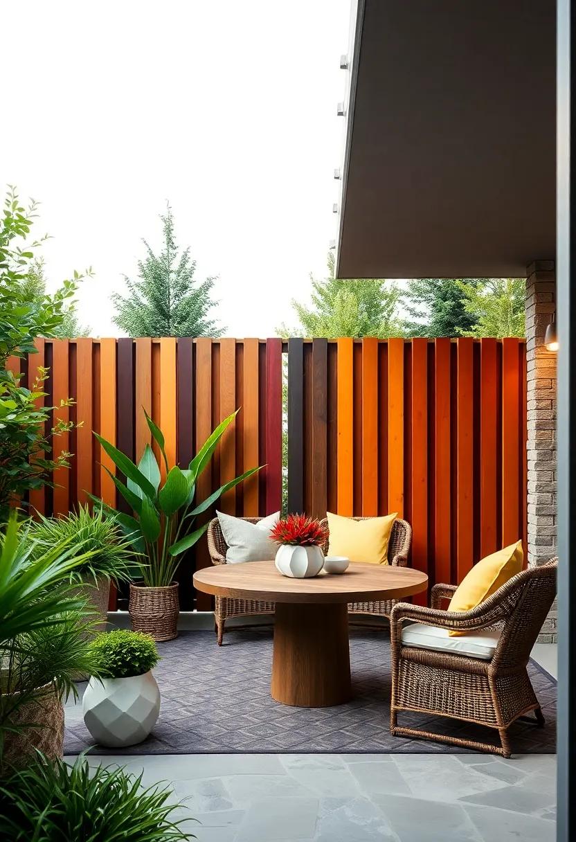 Color Blocking: Use contrasting colors in fence slats to⁢ create a bold,​ eye-catching design that stands out