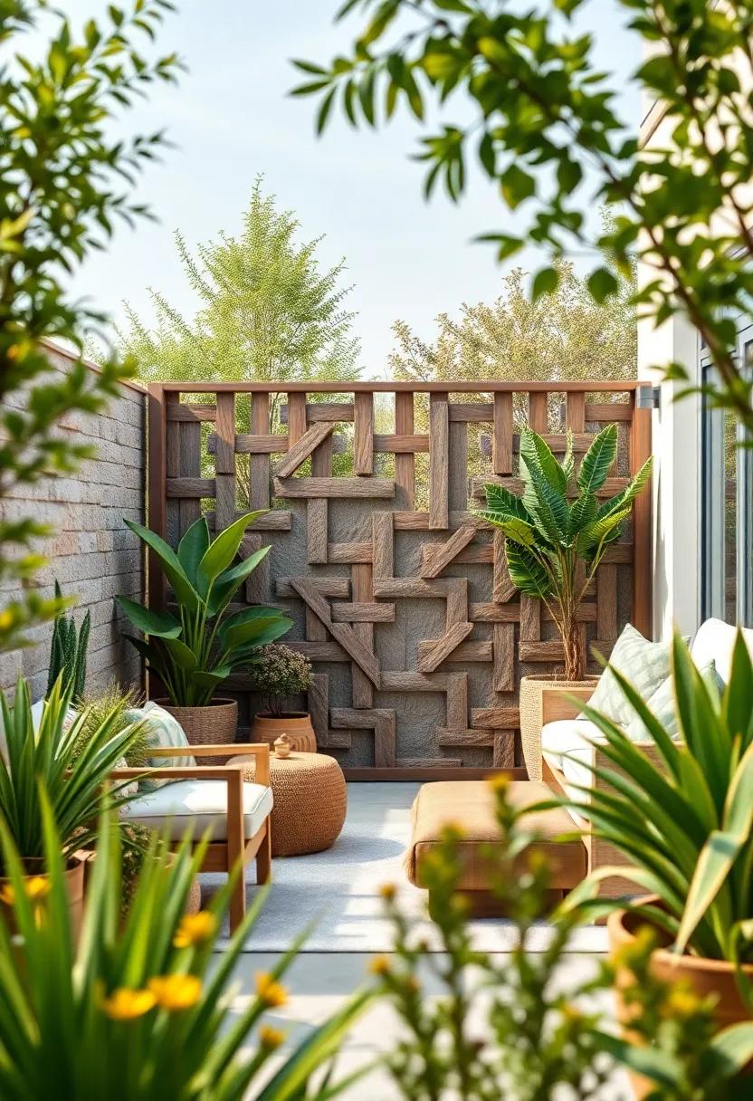 geometric Patterns: Unveil creative fence designs featuring geometric shapes that add a ⁣modern flair to your outdoor space
