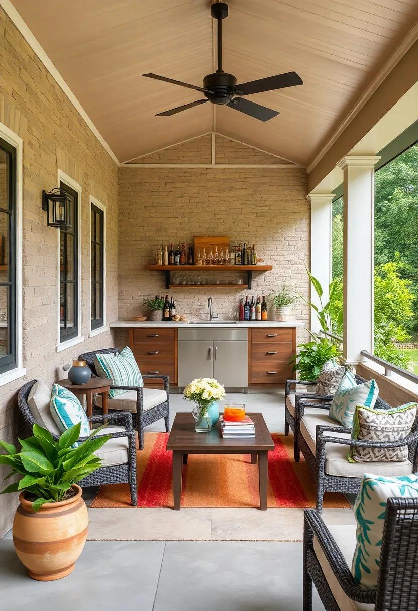 Showcasing Your favorite beverages:⁣ Display Ideas for Your Porch​ Bar