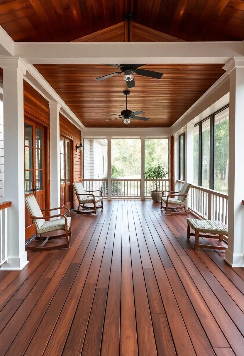Rich Mahogany Charm: Experience​ the deep,⁤ warm hues of mahogany that⁣ add an elegant touch to your screened porch, creating a cozy atmosphere for relaxation