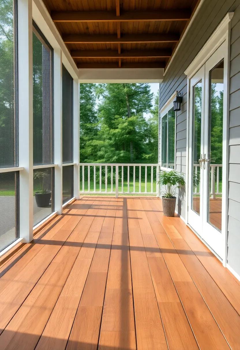 Sleek Teak Finish: Opt for teak⁤ flooring that⁢ boasts durability and resistance to the elements, all ⁣while delivering a sleek, sophisticated aesthetic