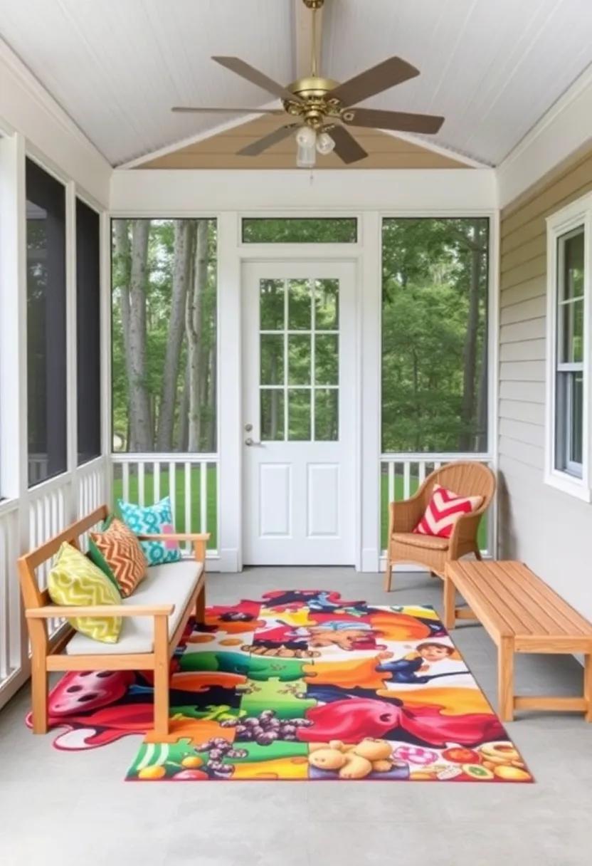 Puzzle Paradise: ⁣Incorporate⁣ oversized ‍floor puzzles and‌ small seating for children, making it an engaging space where they can piece together their​ favorite images